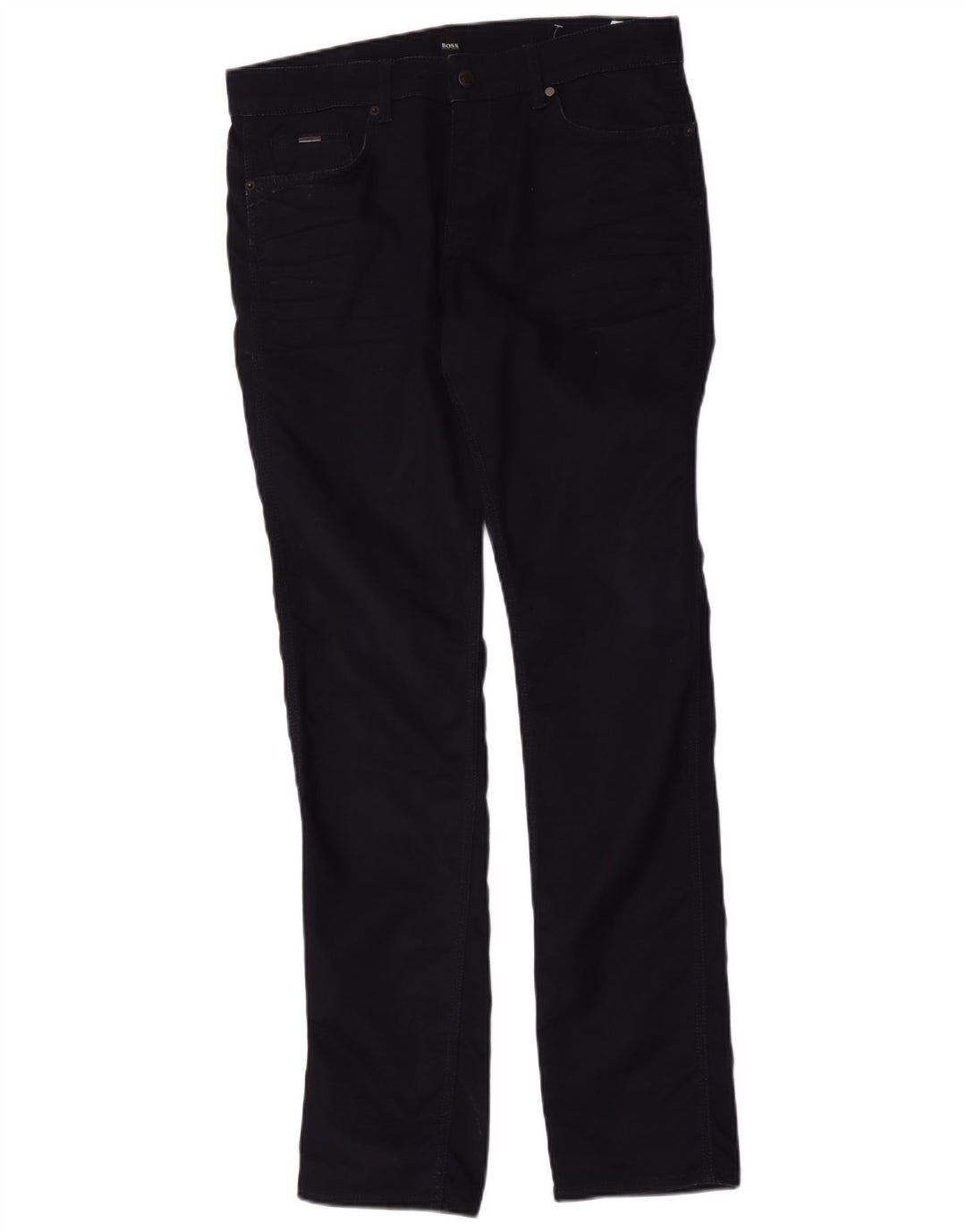 Hugo Boss Herre Slim Jeans W34 L34 Marineblå Bomuld