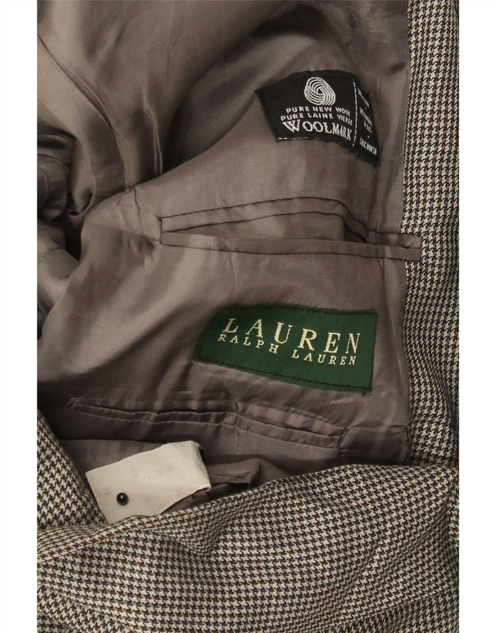 Ralph Lauren Herre 2-knaps blazerjakke UK 42 Large Grå Houndstooth