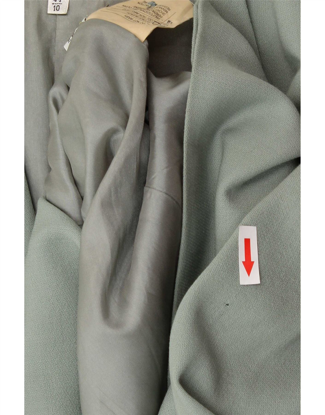 MANI Dame 2-knaps blazerjakke IT 44 Medium Green Virgin Wool