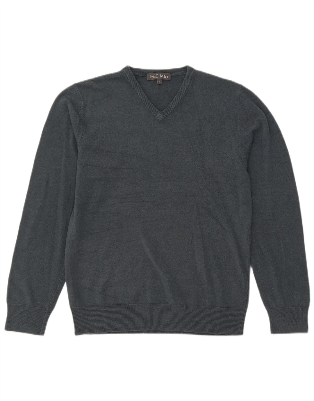 Marks & Spencer Herre V-hals sweater Medium Grå Akryl