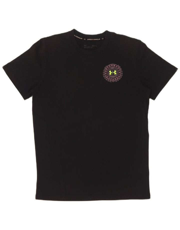 Under Armour Herre grafisk T-shirt Top Lille sort bomuld
