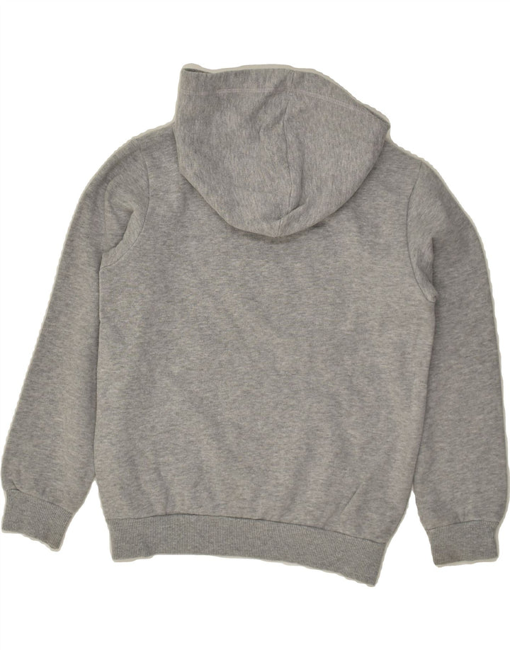 BENETTON Girls Graphic Hoodie Jumper 8-9 Years Grey | Vintage Benetton | Thrift | Second-Hand Benetton | Used Clothing | Messina Hembry 