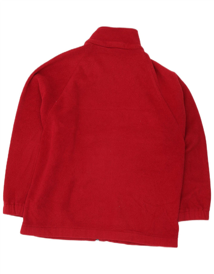 Marks & Spencer Dame Oversized Fleecejakke UK 14 Stor Rød Polyester