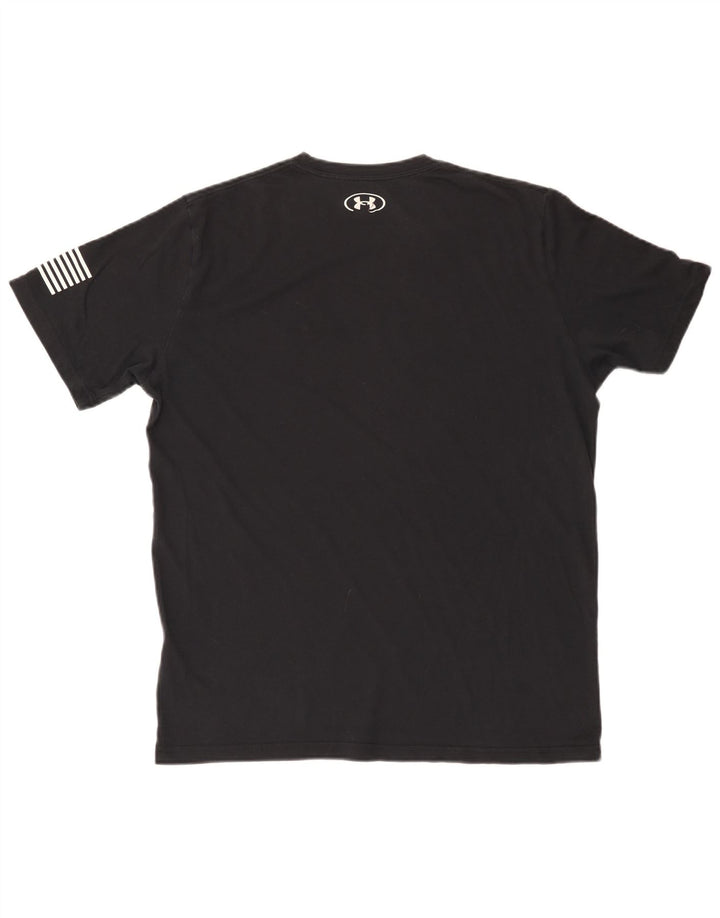 Under Armour Herre grafisk T-shirt Top Stor sort bomuld