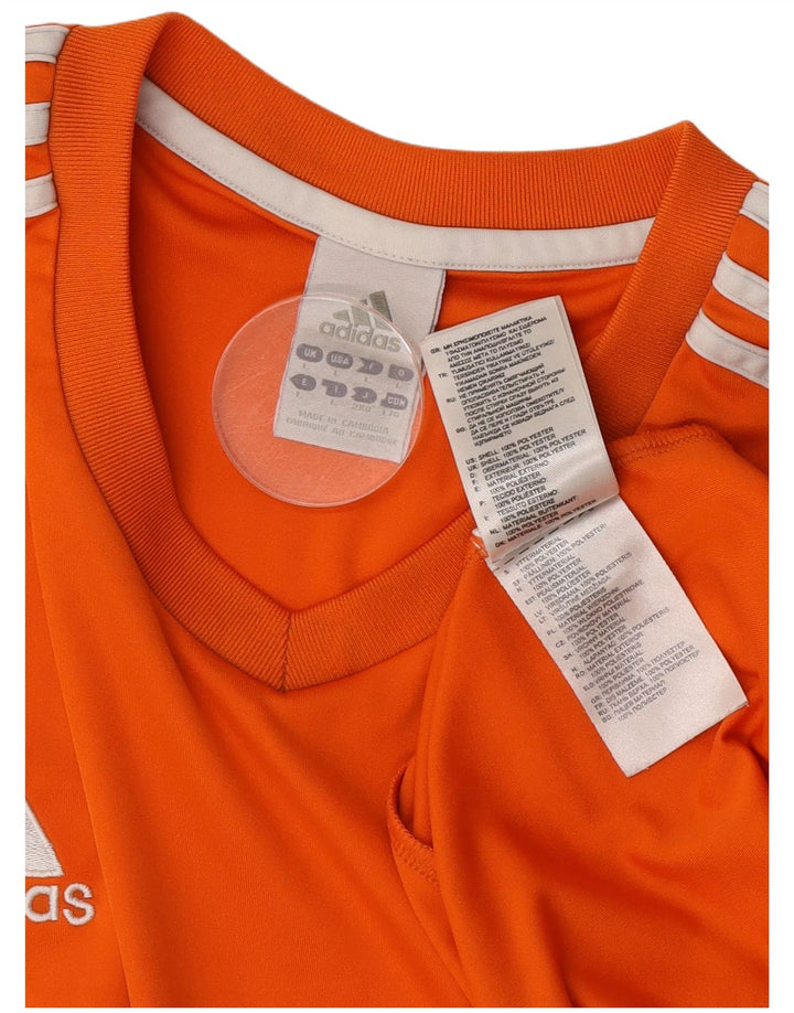Adidas Herre Climalite T-Shirt Top Stor Orange Polyester