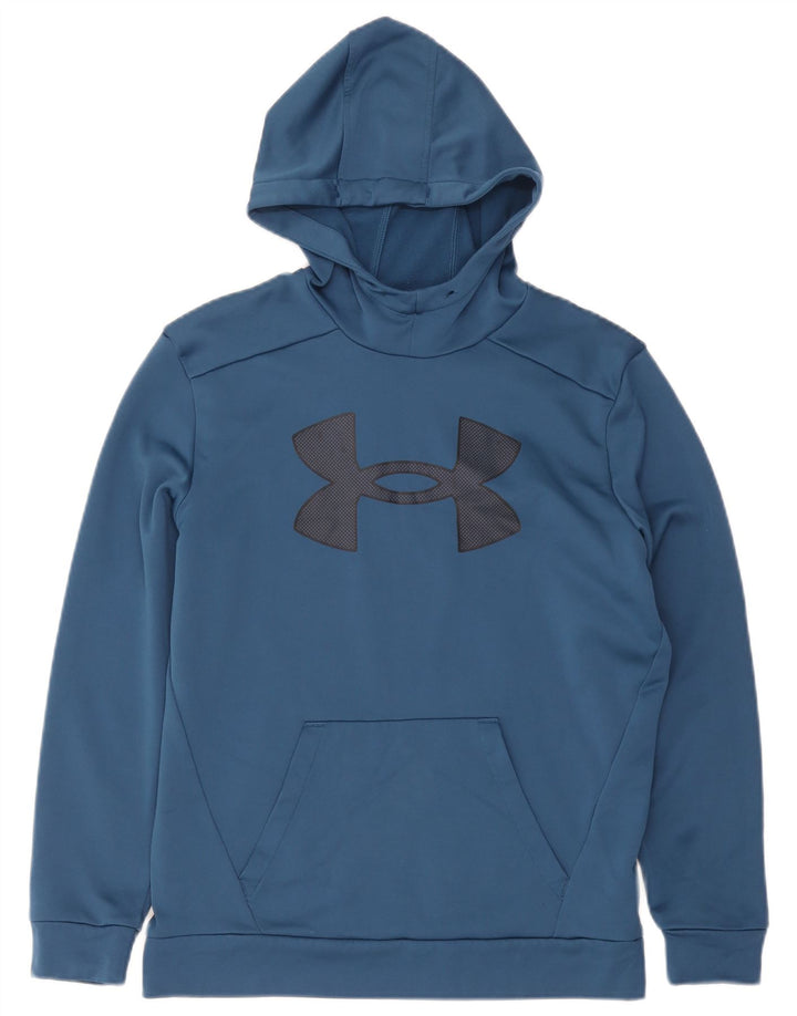 Under Armour Grafisk hættetrøje til mænd, lille blå polyester