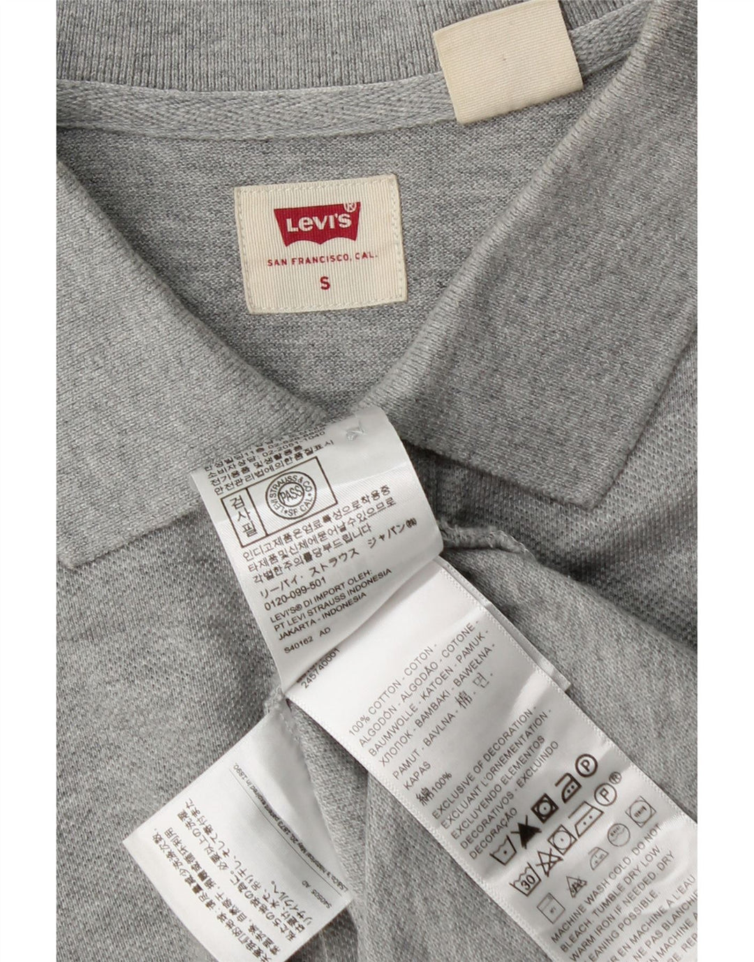 Levi's herre poloshirt lille grå bomuld