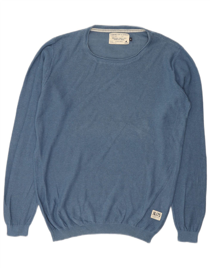 Jack & Jones Herre Boat Neck Jumper Sweater Medium Blue Linen