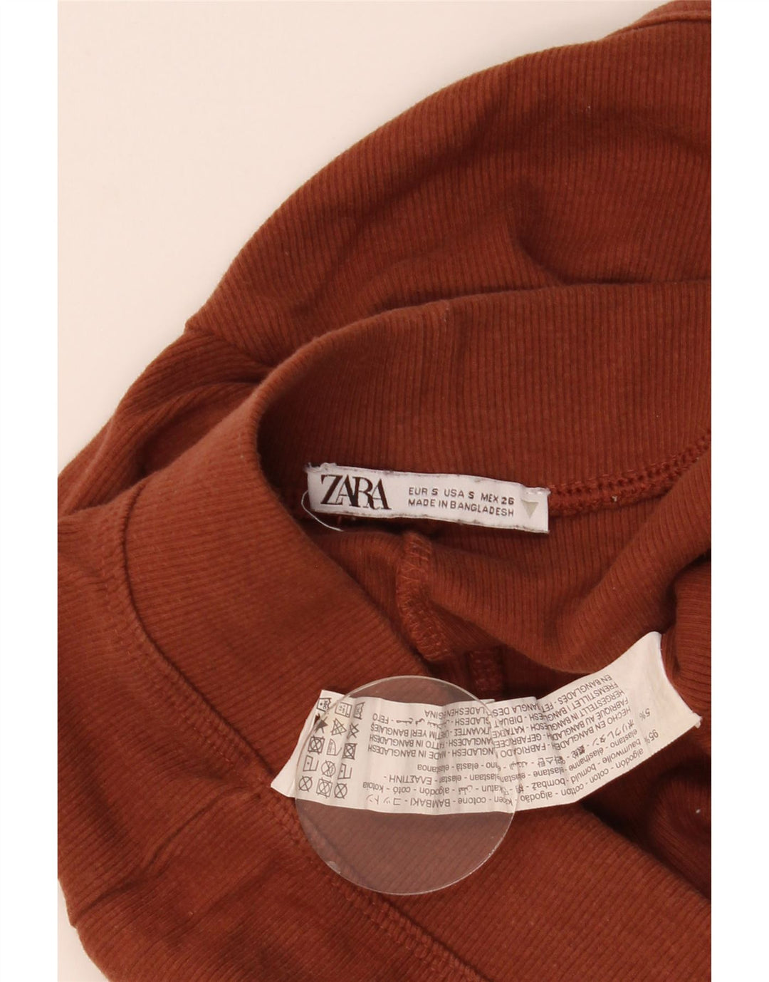 ZARA sportsshorts til kvinder Uk 8 Små brune bomuld