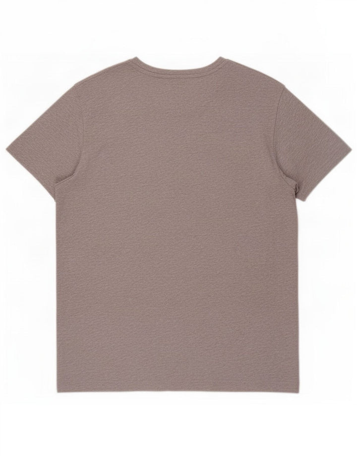 Gant herre T-shirt top mellemgrå flækket bomuld