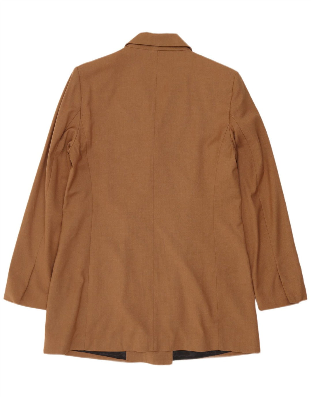 Zara Dame Longline Double Breasted Blazer Jacket UK 12 Medium Brown