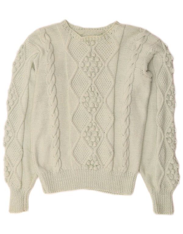 Vintage Womens Boat Neck Jumper Sweater UK 14 Medium Green