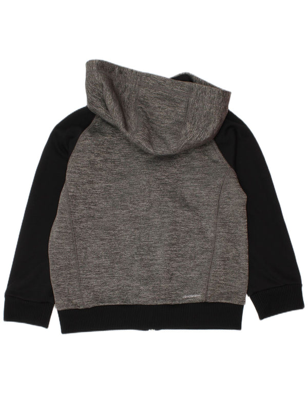 Adidas Boys Climawarm Zip Hoodie Sweater 5-6 Years Grå Colourblock