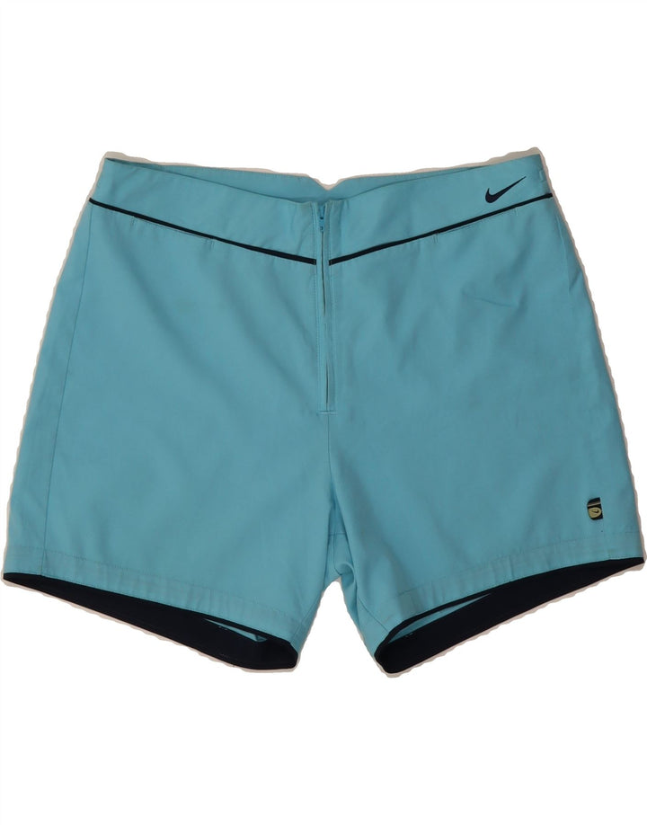 NIKE Womens Sport Shorts UK 16 Large  Blue Polyester Vintage Nike and Second-Hand Nike from Messina Hembry 