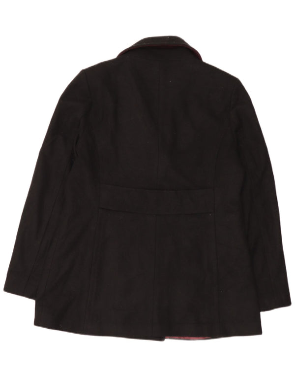 Tommy Hilfiger Womens Pea Coat UK 16 Large Black Wool