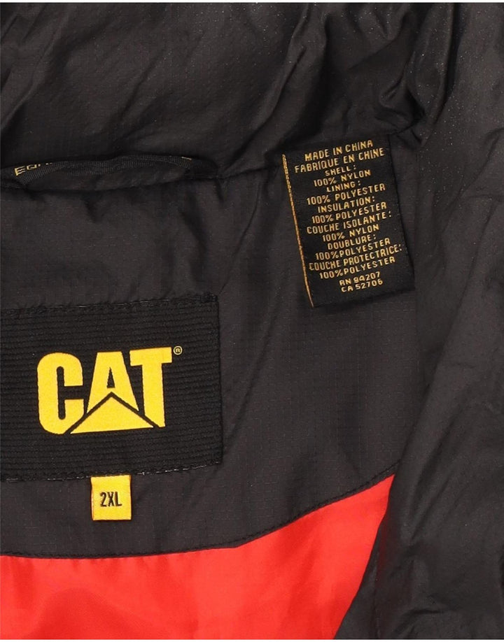 Caterpillar Herre Polstret Gilet UK 44 2XL Sort Nylon