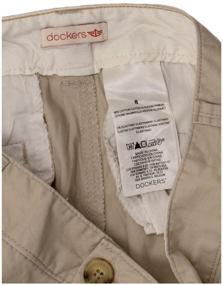 Dockers Chino Shorts til kvinder US 8 Medium W30 Beige Bomuld
