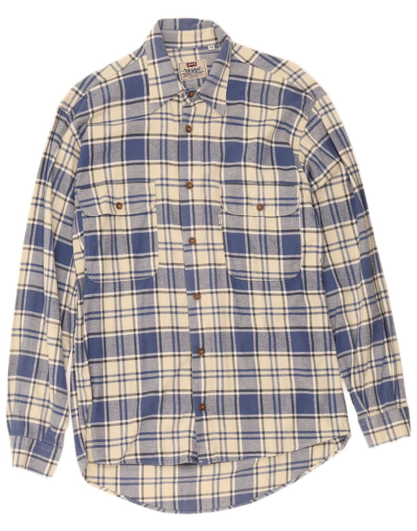 Levi's Herre Flanelskjorte Medium Blå Plaid