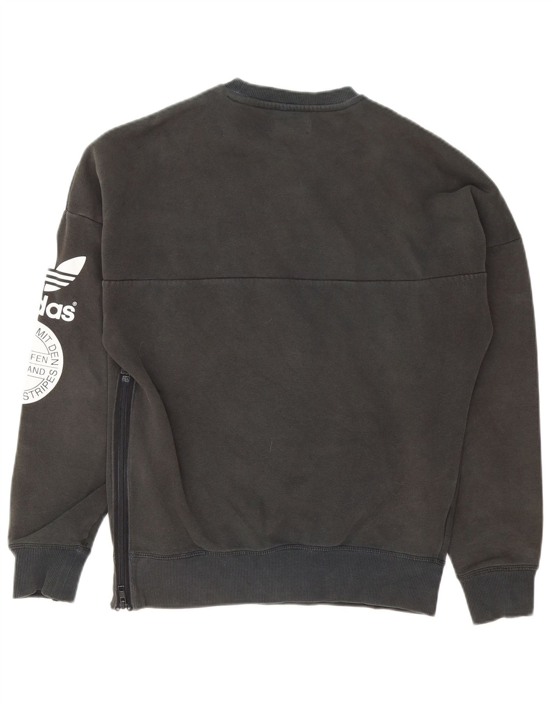 Adidas grafisk sweatshirt til mænd, lille grå bomuld