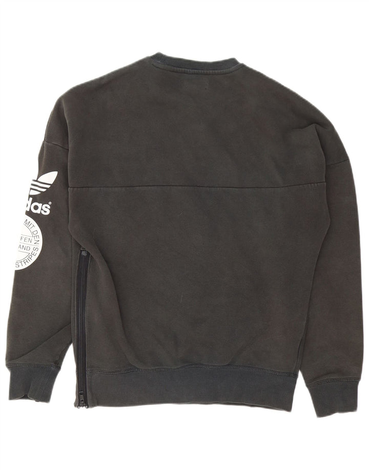 Adidas grafisk sweatshirt til mænd, lille grå bomuld