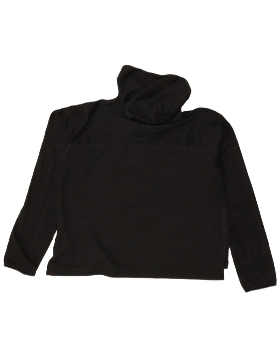 Nike Dame Running Crop Grafisk Hoodie Jumper UK 14 Medium Sort Polyester