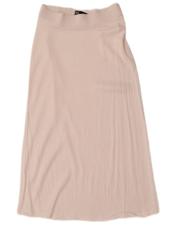 Zara Midi-nederdel med høj talje, lille W26, hvid