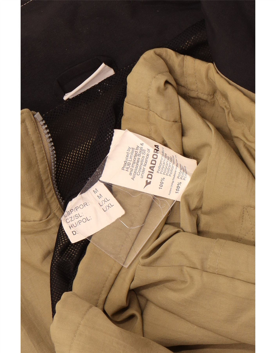 Diadora Regnjakke til mænd UK 40 Stor Beige Polyamid