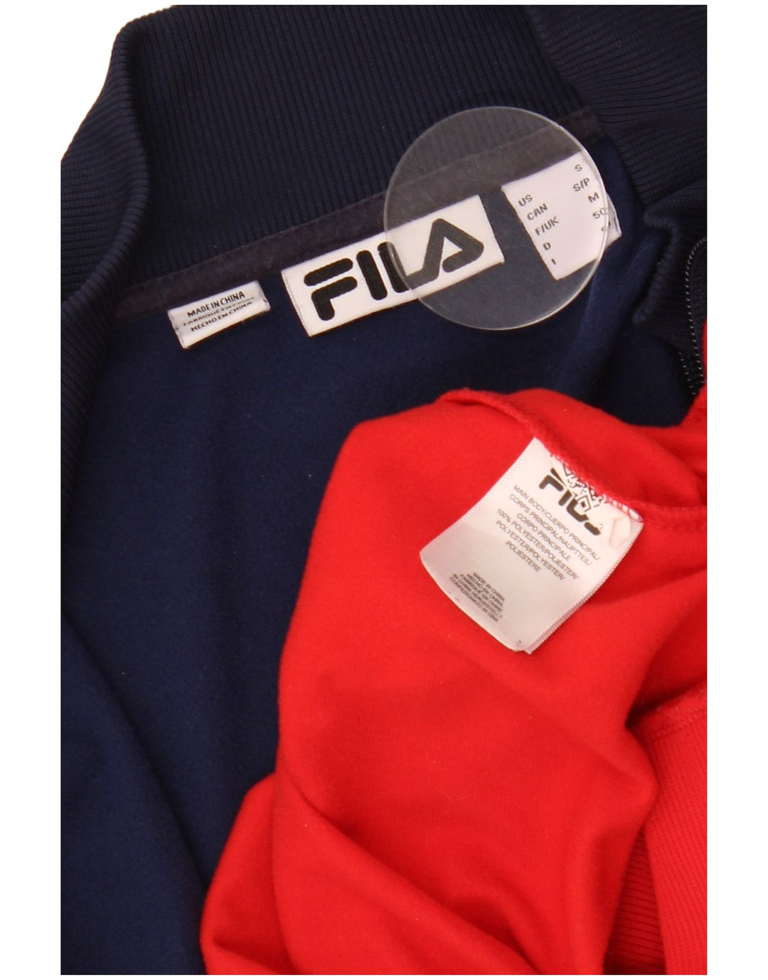 FILA Træningsdragt til mænd Topjakke Lille Rød Colourblock Polyester