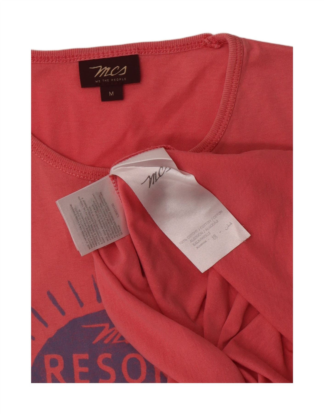 Marlboro Classics Herre grafisk T-shirt Top Medium Pink Bomuld