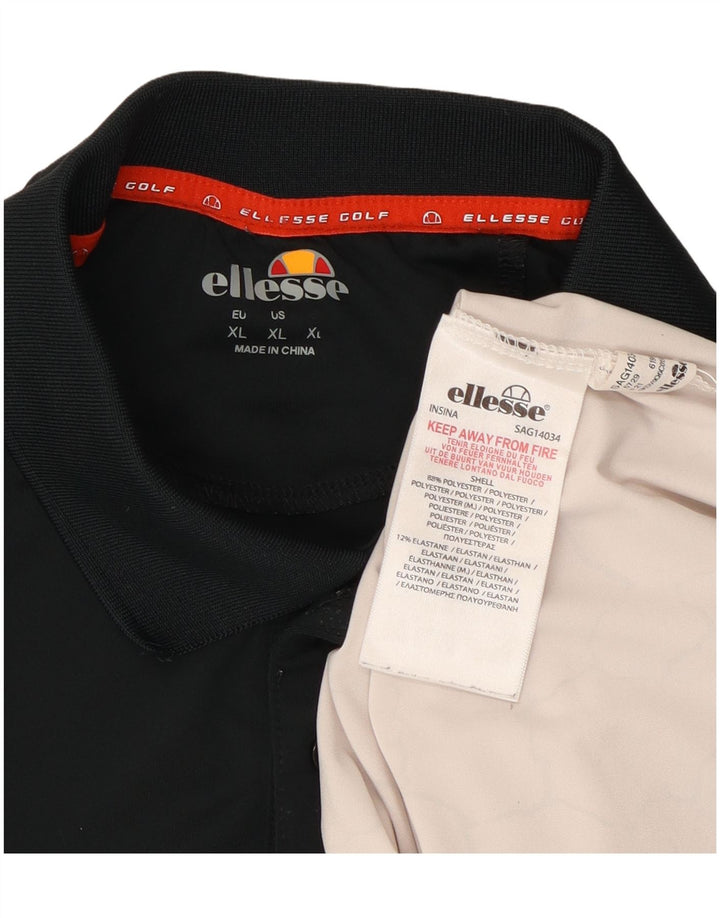 Ellesse Herre Polo Shirt XL Hvid Colourblock Polyester