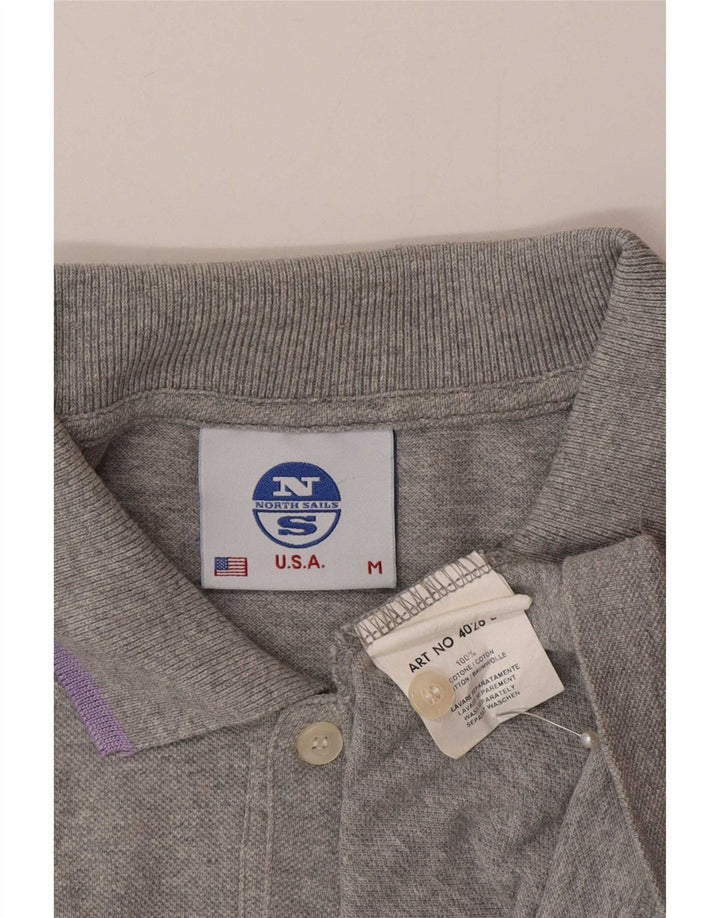 North Sails Herre Grafisk Polo Shirt Medium Grå Colourblock Bomuld