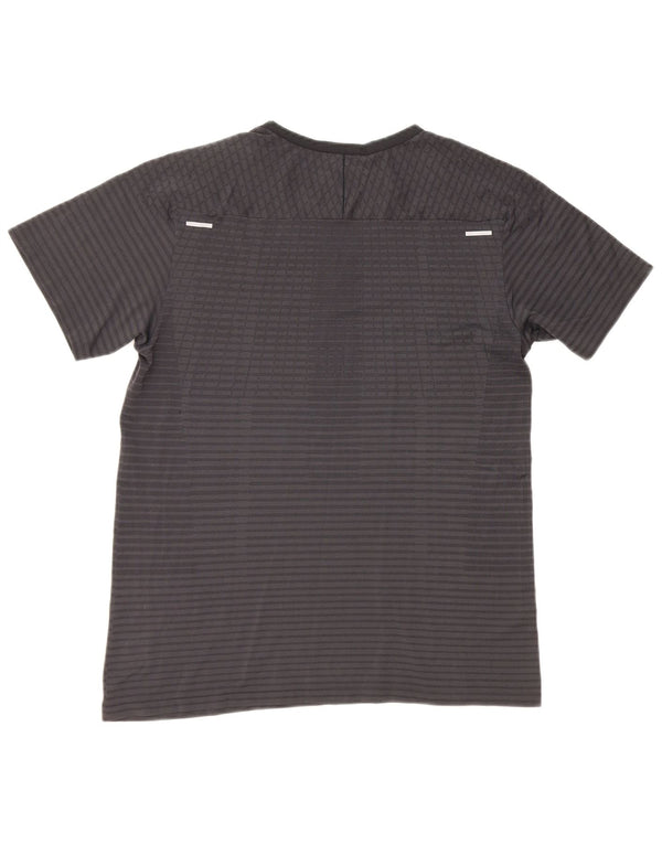 Nike herre Dri Fit T-shirt top mellemgrå nålestribe