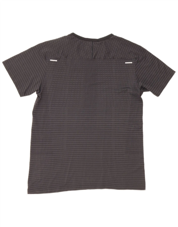 Nike herre Dri Fit T-shirt top mellemgrå nålestribe
