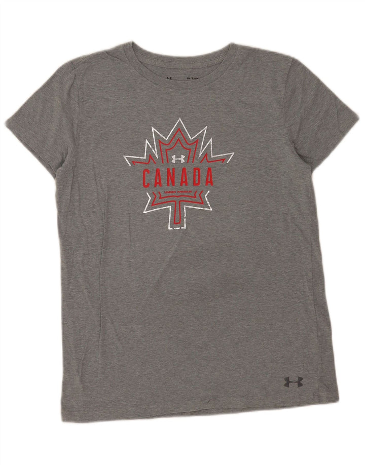 Under Armour Herre Canada Grafisk T-Shirt Top Lille Grå