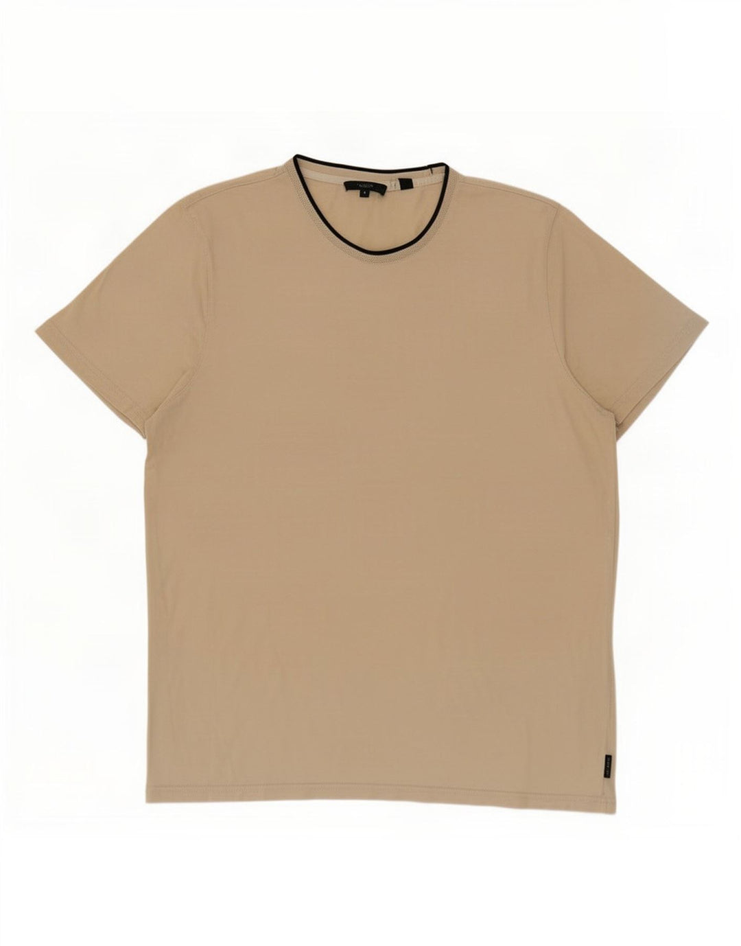Ted Baker Dame T-Shirt Top Størrelse 4 Stor Beige Bomuld
