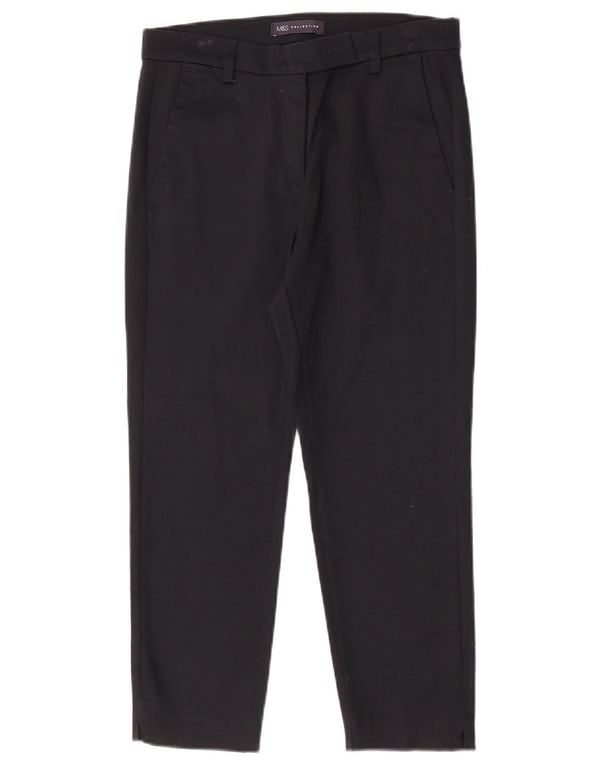 Marks & Spencer Lige jakkesæt til kvinder bukser UK 10 Small W28 L23 Sort