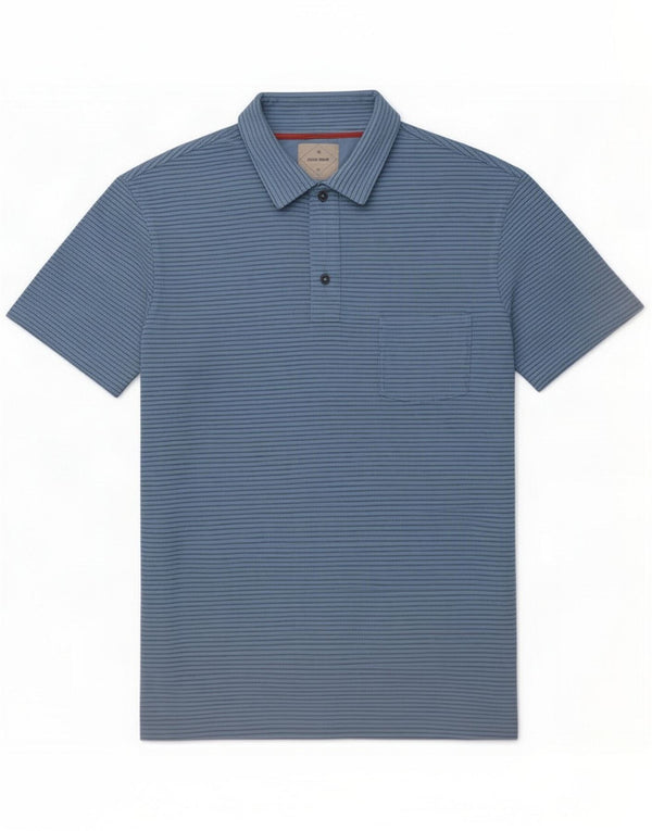 White Stuff Poloshirt til mænd Medium Blå Stribet Bomuld