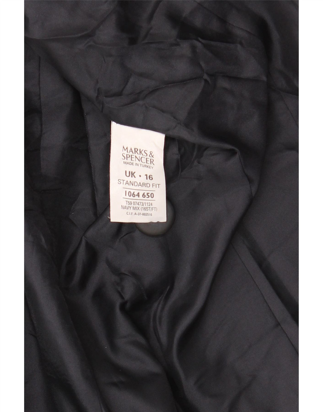 Marks & Spencer Dame Standard Blazer Jacket UK 16 Large Navy Blue