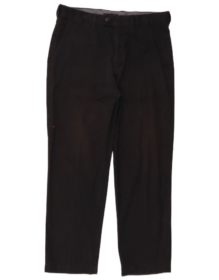 Marks & Spencer Straight Suit bukser til mænd W34 L29 sort bomuld