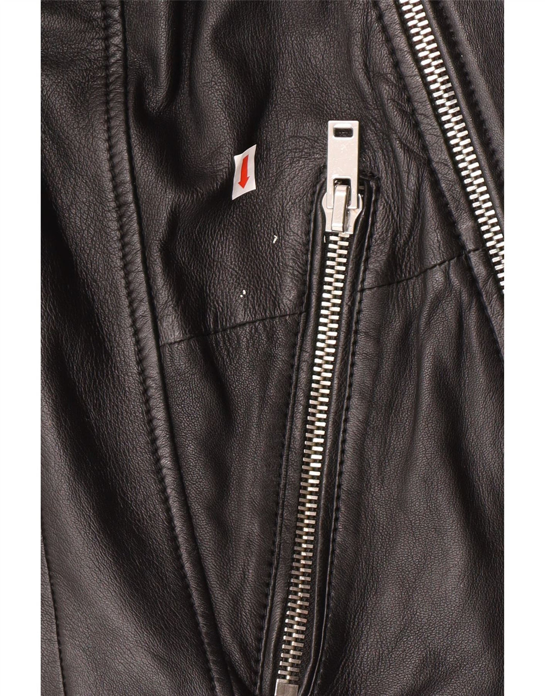 Freaky Nation Herre Læder Biker Jacket UK 38 Medium Sort Læder