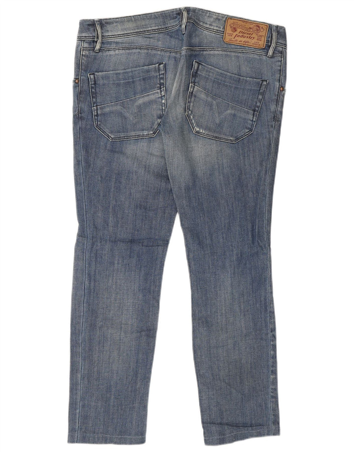 DIESEL Dame Nevy Slim Jeans W30 L27 Blå Bomuld
