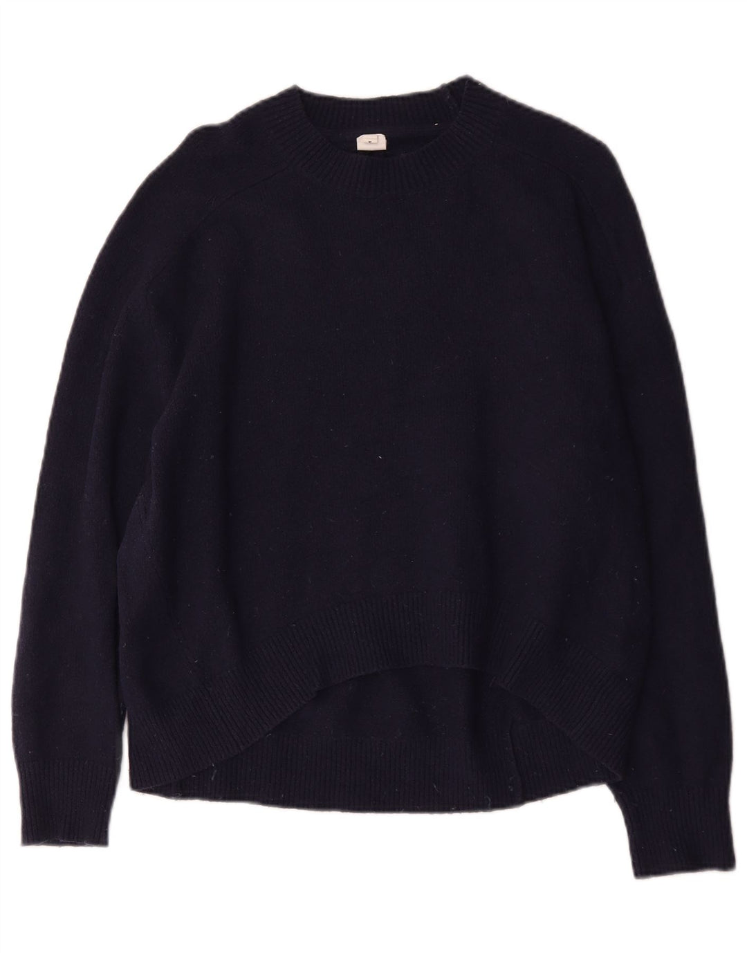 John Lewis Dame Oversized Crew Neck Jumper Sweater UK 14 Medium Navy Blue