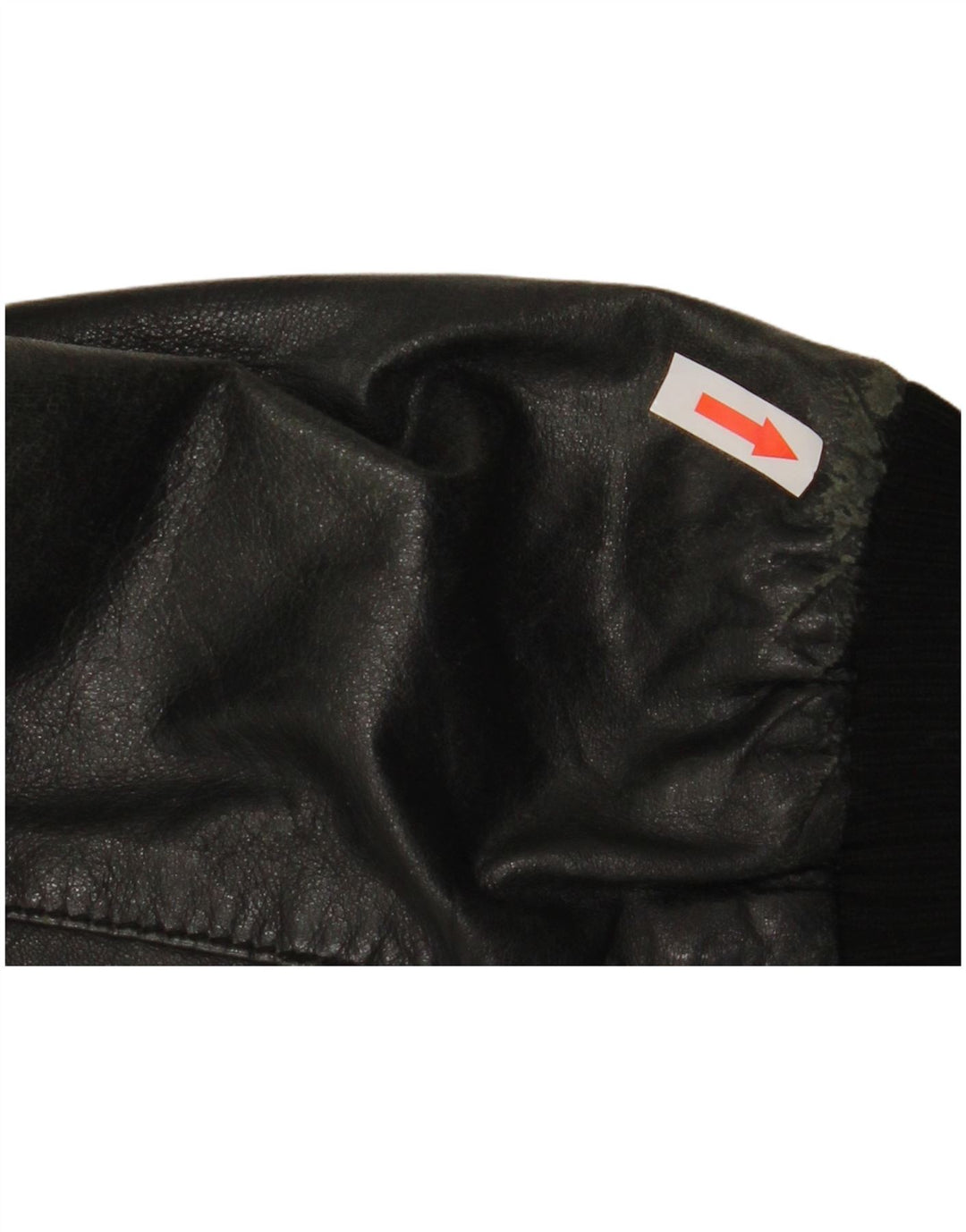 Sasch Womens Crop Læderjakke UK 14 Medium Black