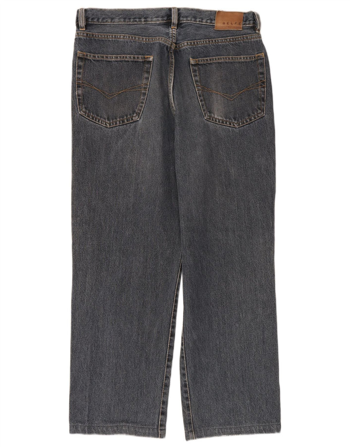 Belfe Herre Cropped Jeans W33 L26 Blå Bomuld