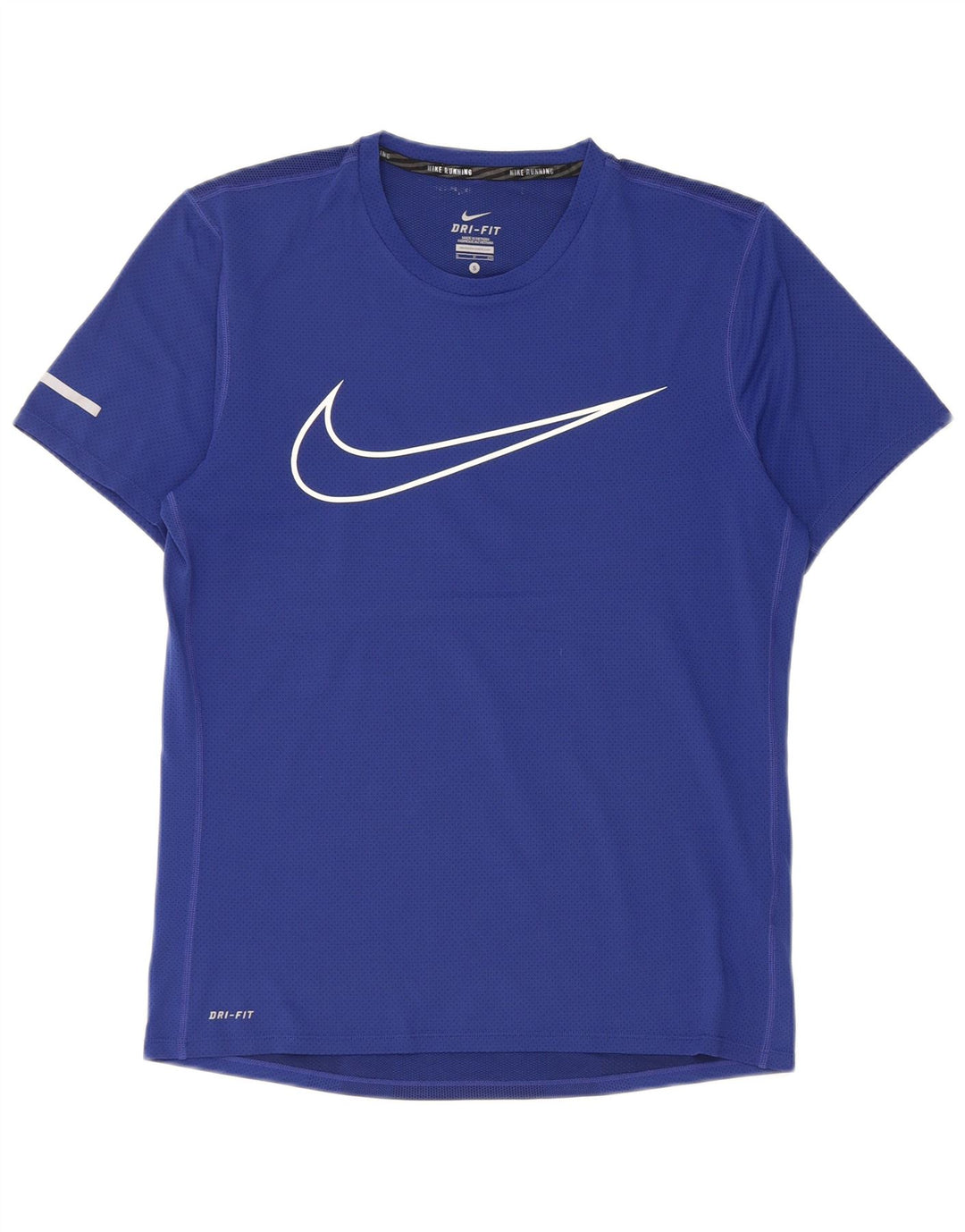 Nike Herre Dri Fit grafisk T-shirt top lille blå polyester