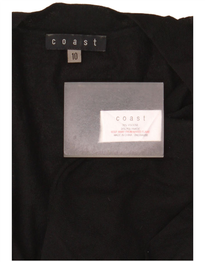 Coast Womens See Through Bolero Top UK 10 Small Black Viscose