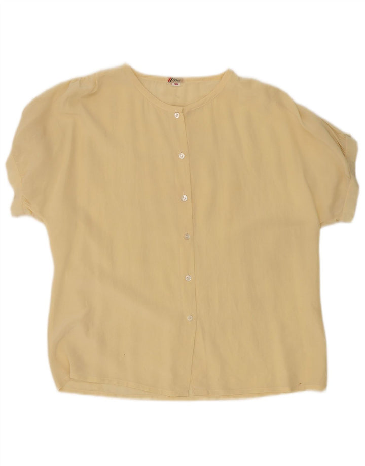 Berri Kortærmet skjortebluse til kvinder EU 38 Medium Gul