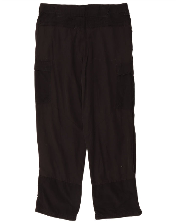 Marks & Spencer Herre Straight Cargo Bukser W34 L29 Sort Polyamid