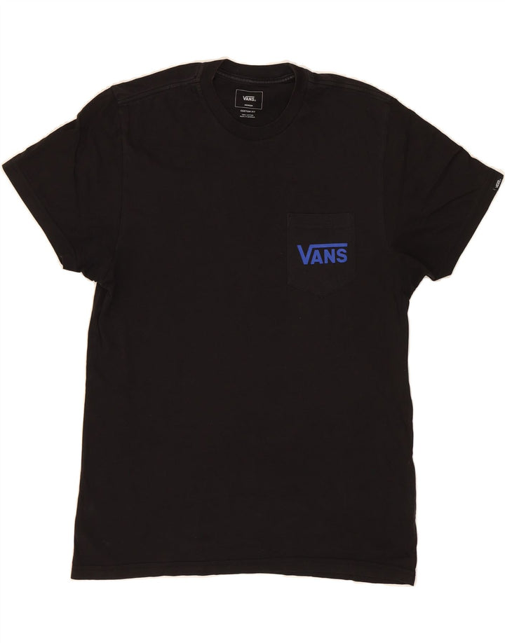 VANS Mens Custom Fit Graphic T-Shirt Top Medium Black Cotton Vintage Vans and Second-Hand Vans from Messina Hembry 