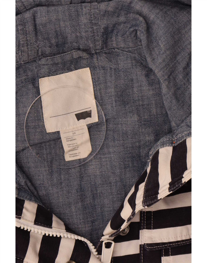Levi's Regnjakke med hætte til kvinder UK 16 Stor marineblå bomuld